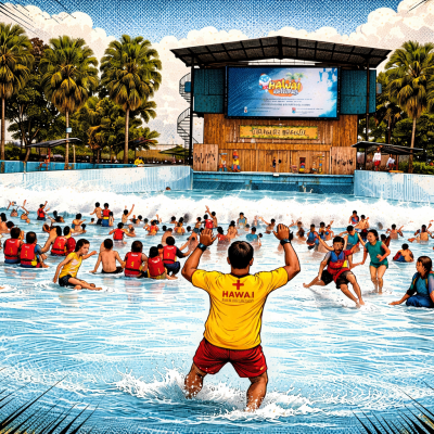 Serasa di Pantai Hawaii! Ini Daya Tarik Hawai Waterpark Malang