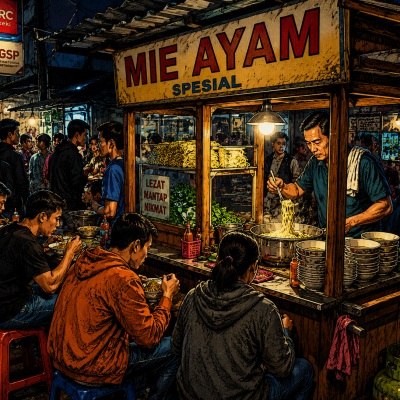 Bukan Soal Murah Saja, Ini Alasan Mie Ayam Gerobakan Selalu Dicari